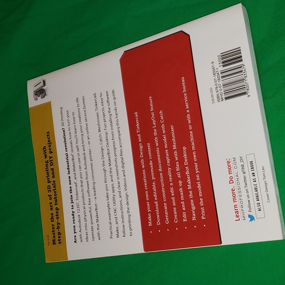 3D Printing Autodesk 123D Tinkercad and Makerbot Paper Back Book - Picture 2 of 4